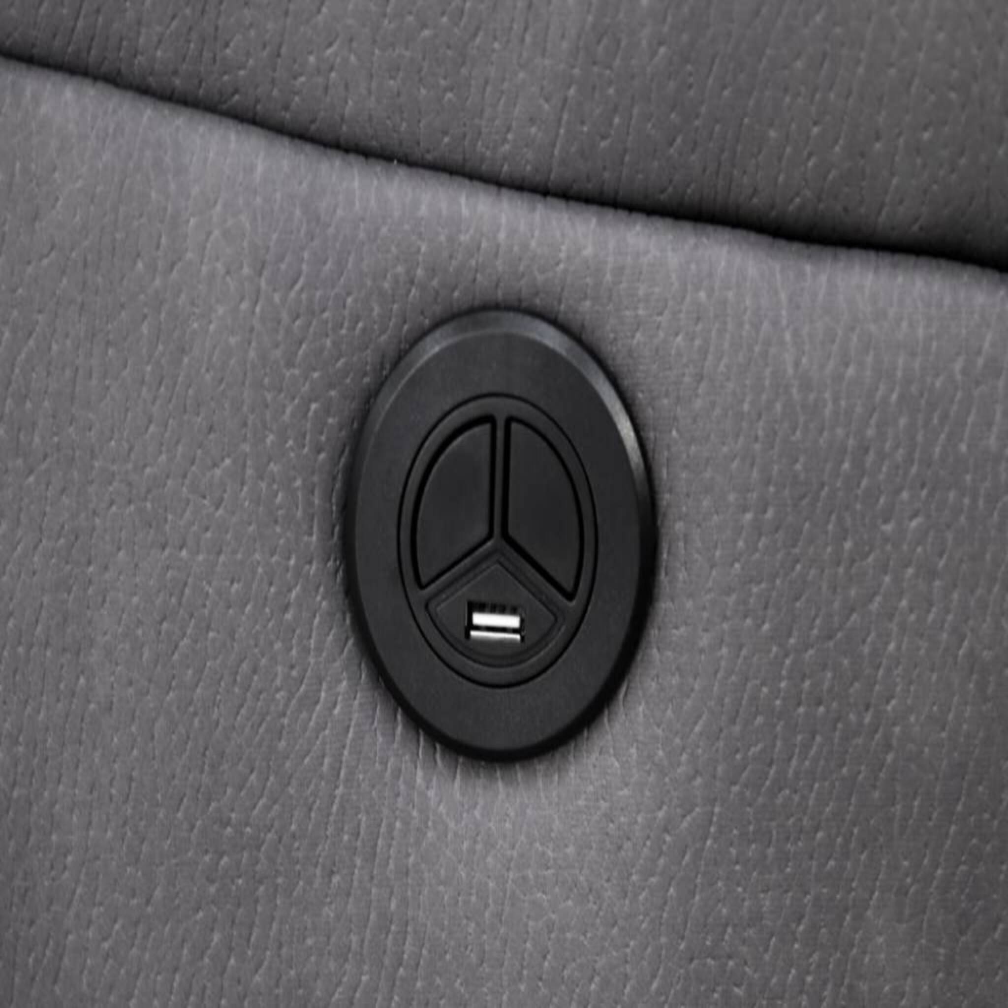 Captain 2 Seater Rhino Suede Fabric Electric Recliner Lounge Latte