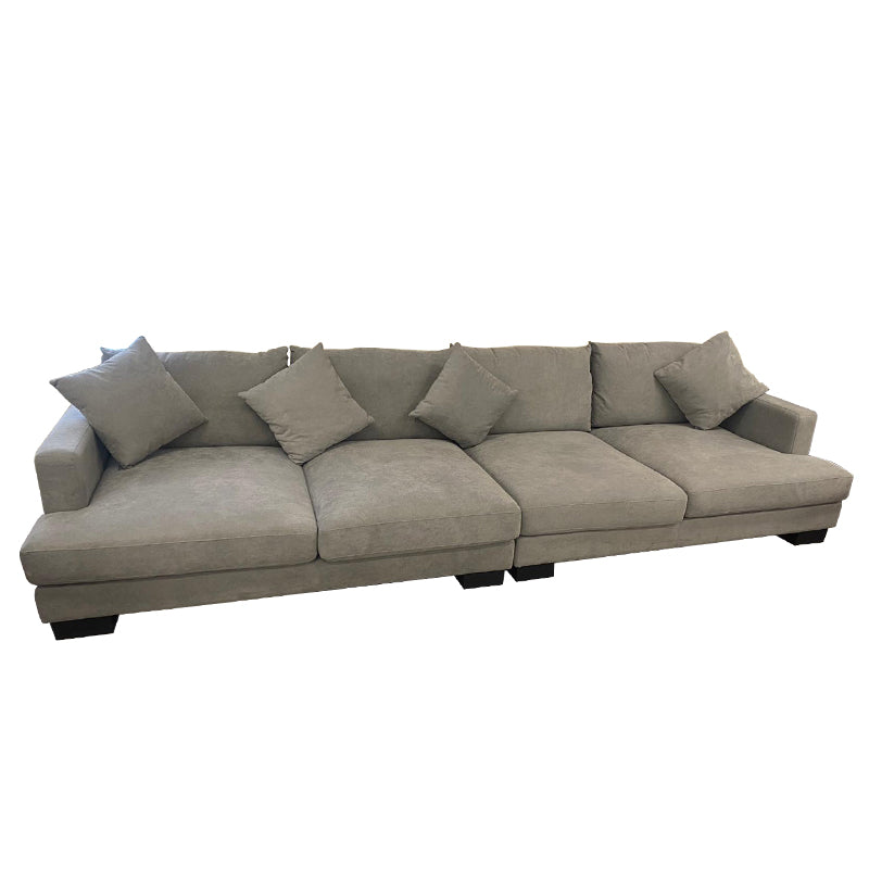 Manhattan Deep Seat Modular Fabric Lounge Plus Ottoman Dark Grey