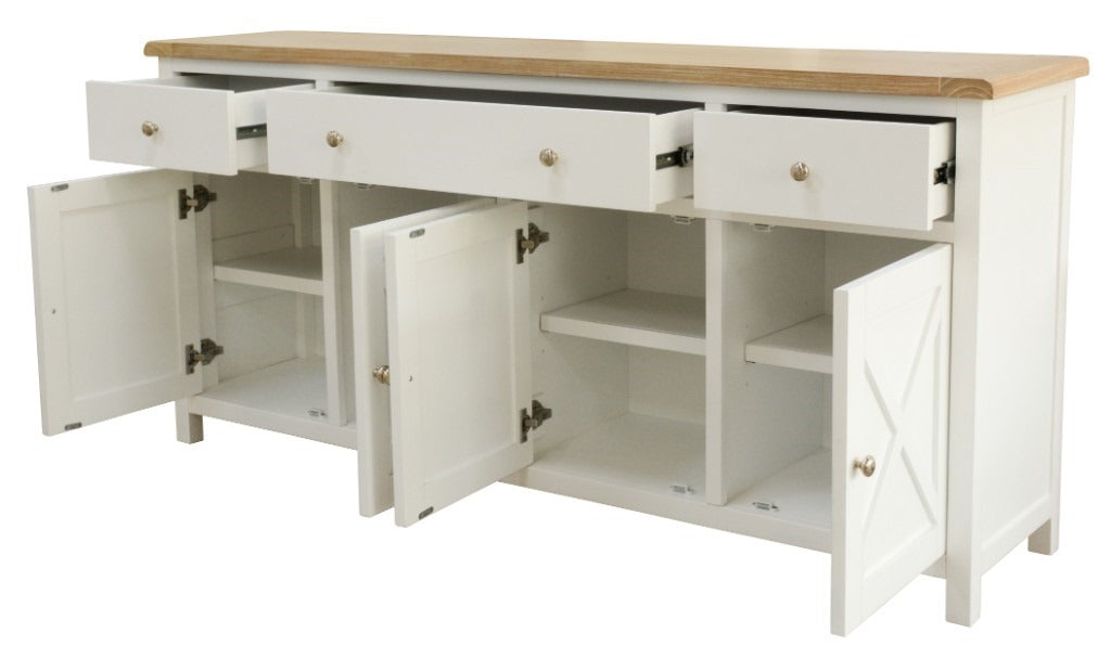 Shellwood 180cm Buffet Side Board Light Oak Top