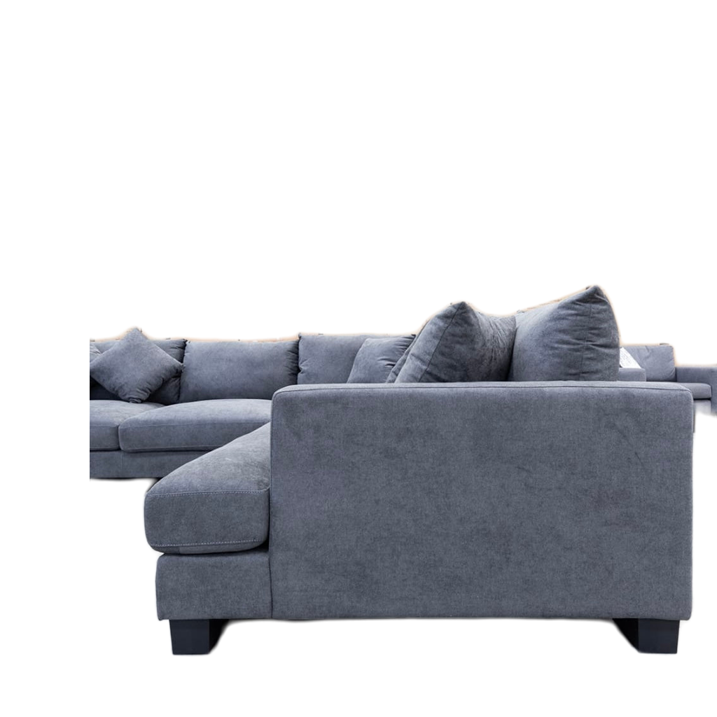 Manhattan Deep Seat Corner Fabric Lounge - Dark Grey