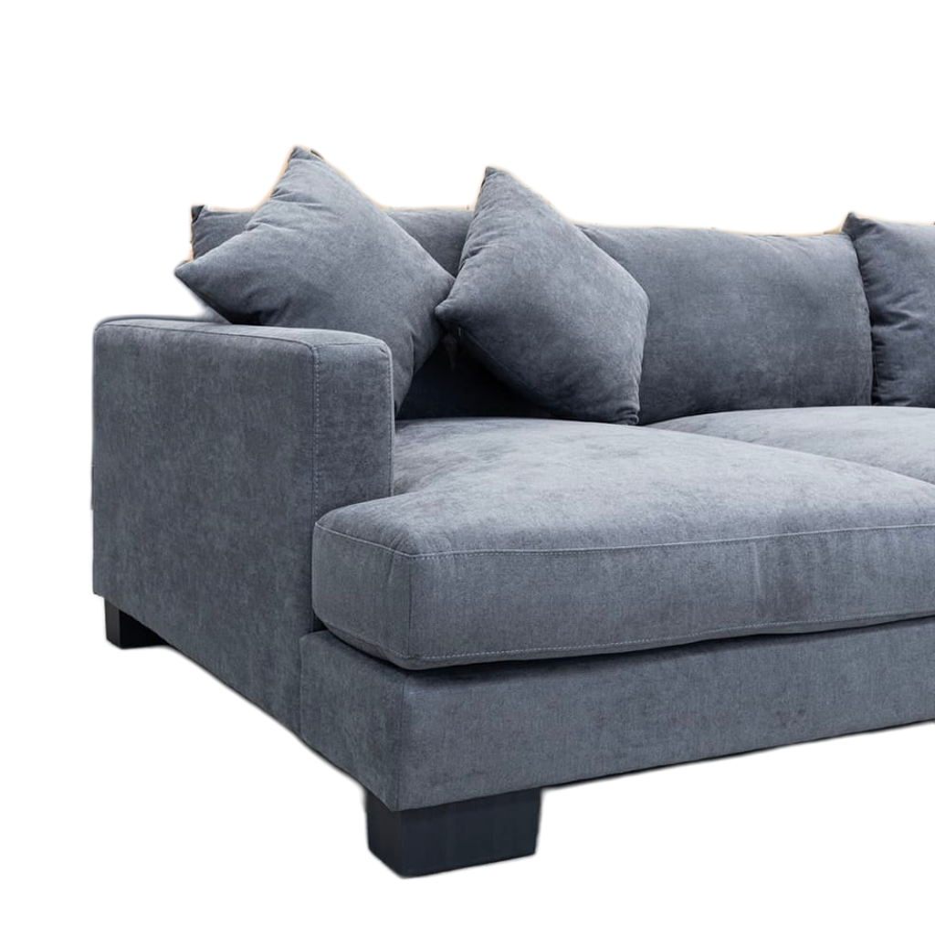 Manhattan Deep Seat Corner Fabric Lounge - Dark Grey
