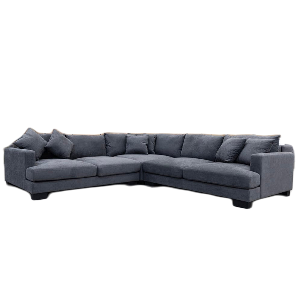 Manhattan Deep Seat Corner Fabric Lounge - Dark Grey