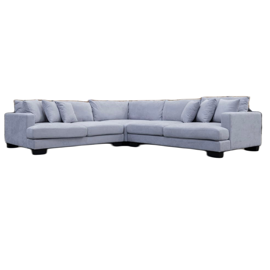 Manhattan Deep Seat Corner Fabric Lounge -Light Grey