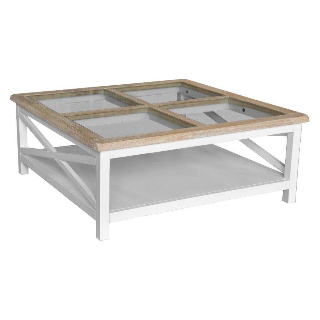 Shellwood Square Coffee Table Light Oak Top