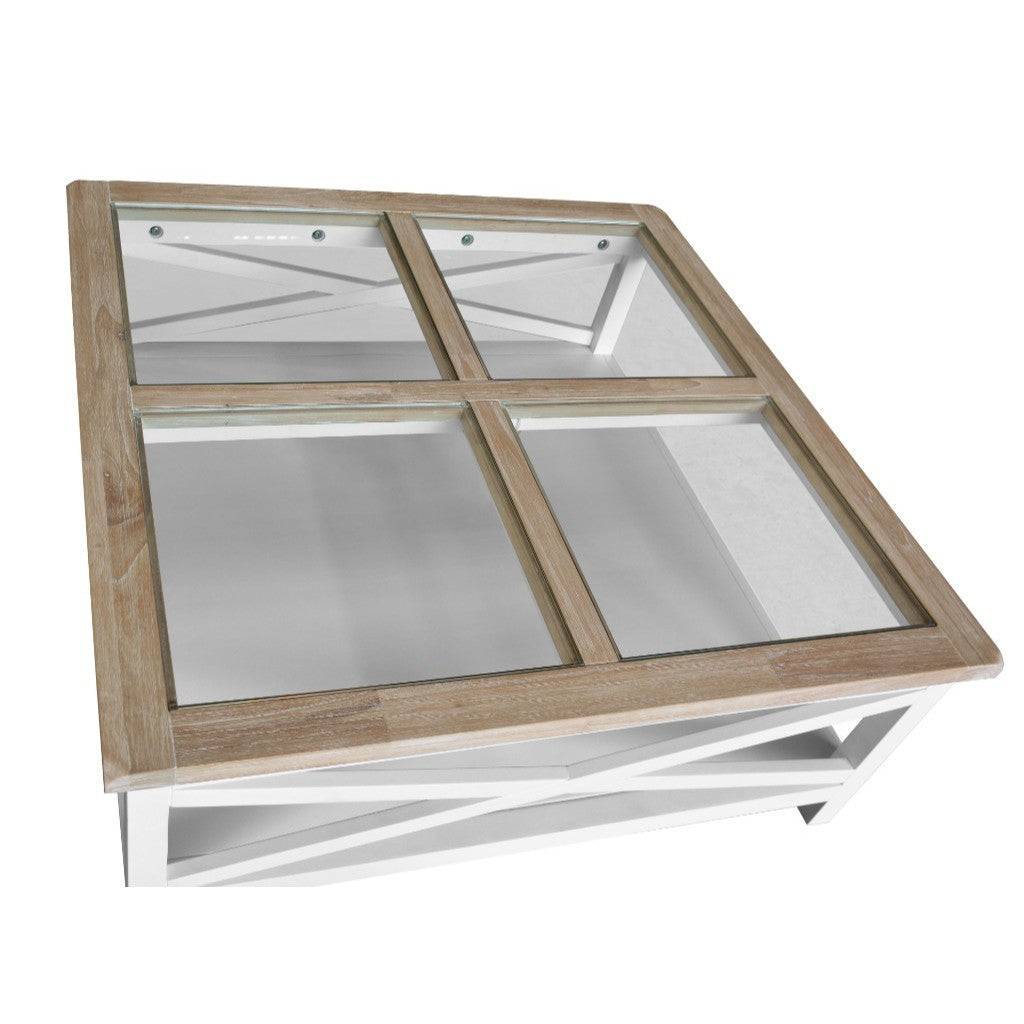 Shellwood Square Coffee Table Light Oak Top