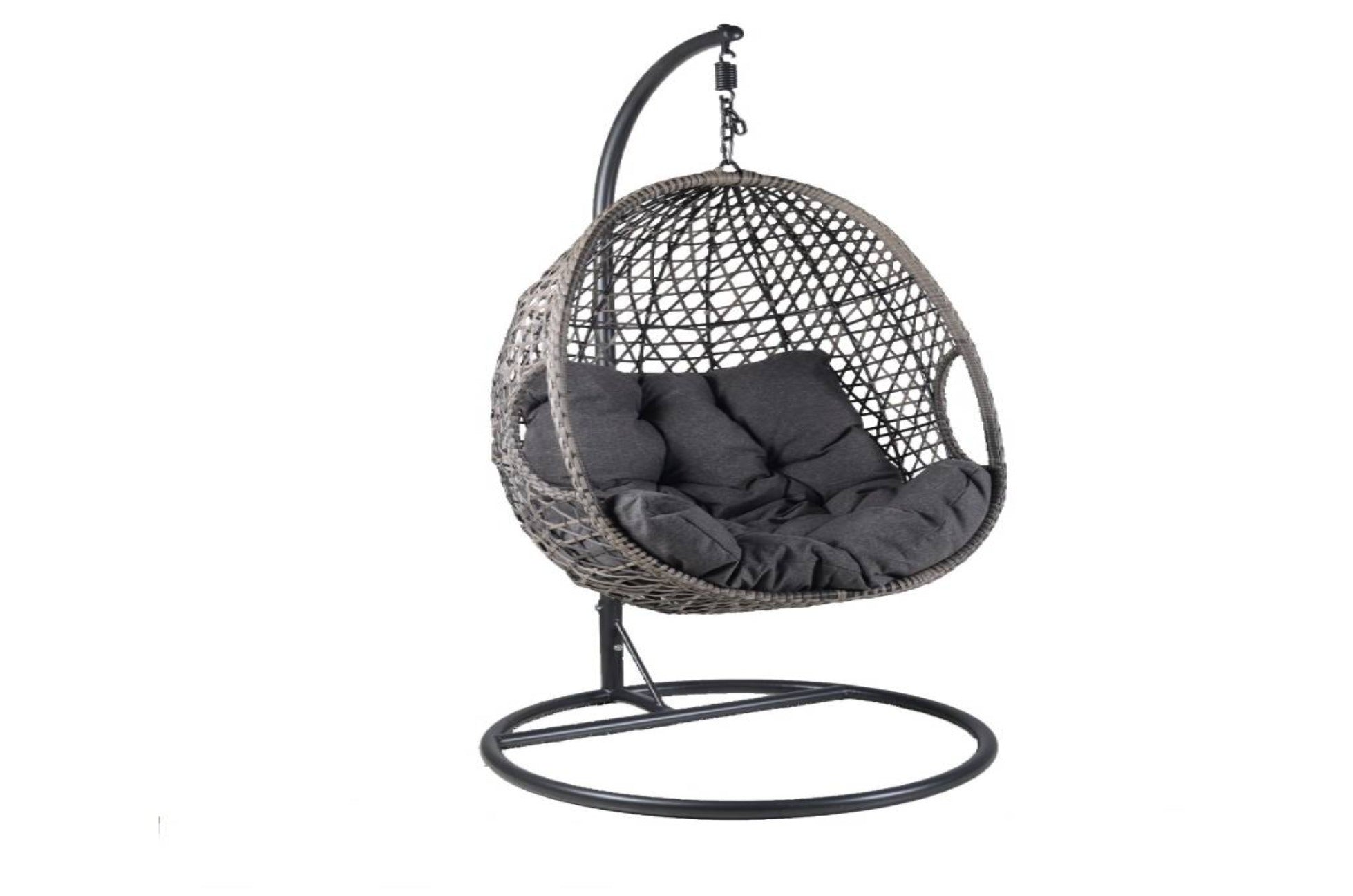 Sorento Foldable Hanging Egg Chair -WHITE/ GREY