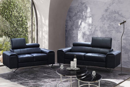 Bellagio 2 Seater Leather Sofa Lounge Black