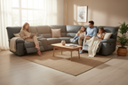 Jersvix Corner Modular W/ BOTH End Recliner Lounge-Jet