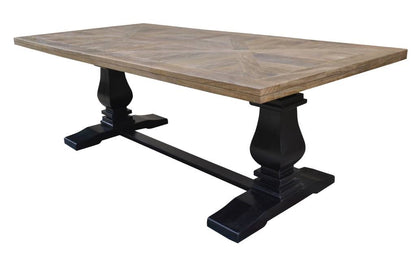 French Provincial Velino Parquetry Coffee Table - Oak Black