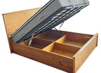 Athevix Gas Lift Storage Queen Bed- Natural