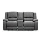 Captvix 2 Seater Rhino Suede Fabric Electric Recliner Lounge Latte