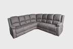 Captvix 7 Seater Corner Modular Rhino Suede Electric Recliner Lounge- Latte