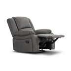 Captvix Single Electric Recliner Lounge Rhino Suede Fabric - Latte