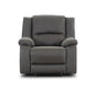 OFFO Captain Single Electric Recliner Lounge Rhino Suede Fabric - Latte