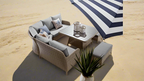Rowevix Outdoor  6PC Corner Dining Set -Grey