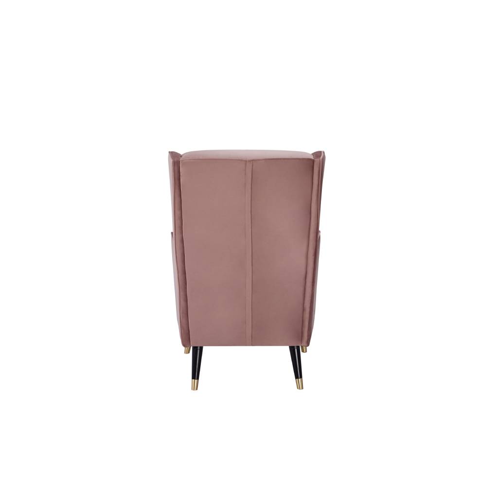 Cooper Wing Arm Chair Luxury Velvet - Blush