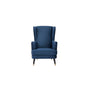 Cooper Wing Arm Chair Luxury Velvet - Navy