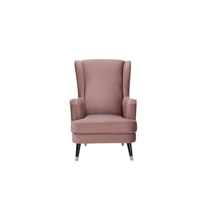 Cooper Wing Arm Chair Luxury Velvet - Blush