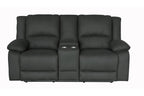 Captvix 2 Seater Rhino Suede Fabric Electric Recliner Lounge Jet