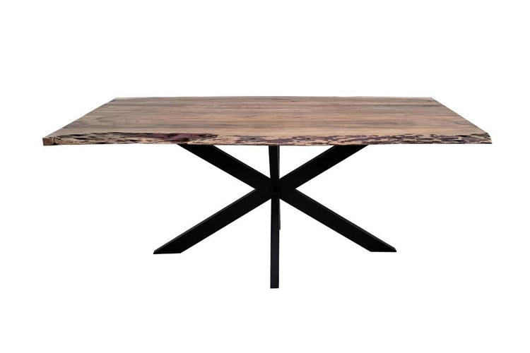 Elvix Live Edge 180CM Dining Table Plus 6 Chair Kit-Natural