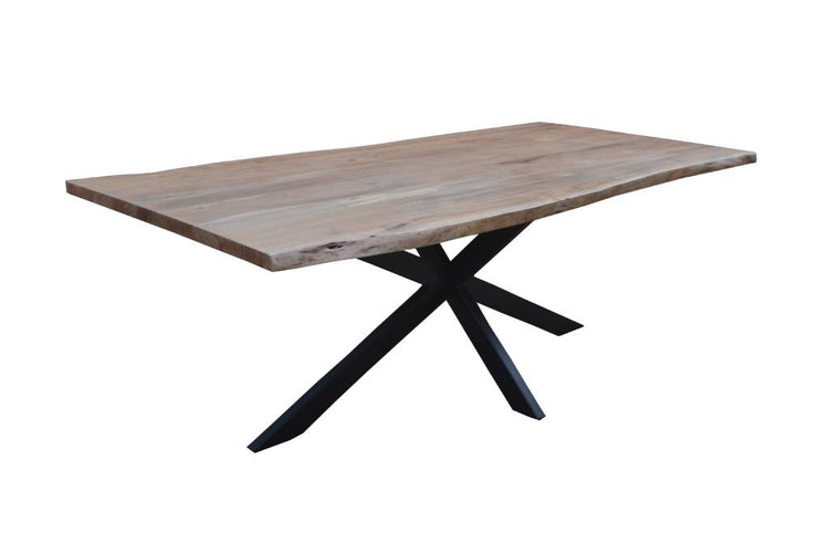 Elvix Live Edge 180CM Dining Table Plus 6 Chair Kit-Natural