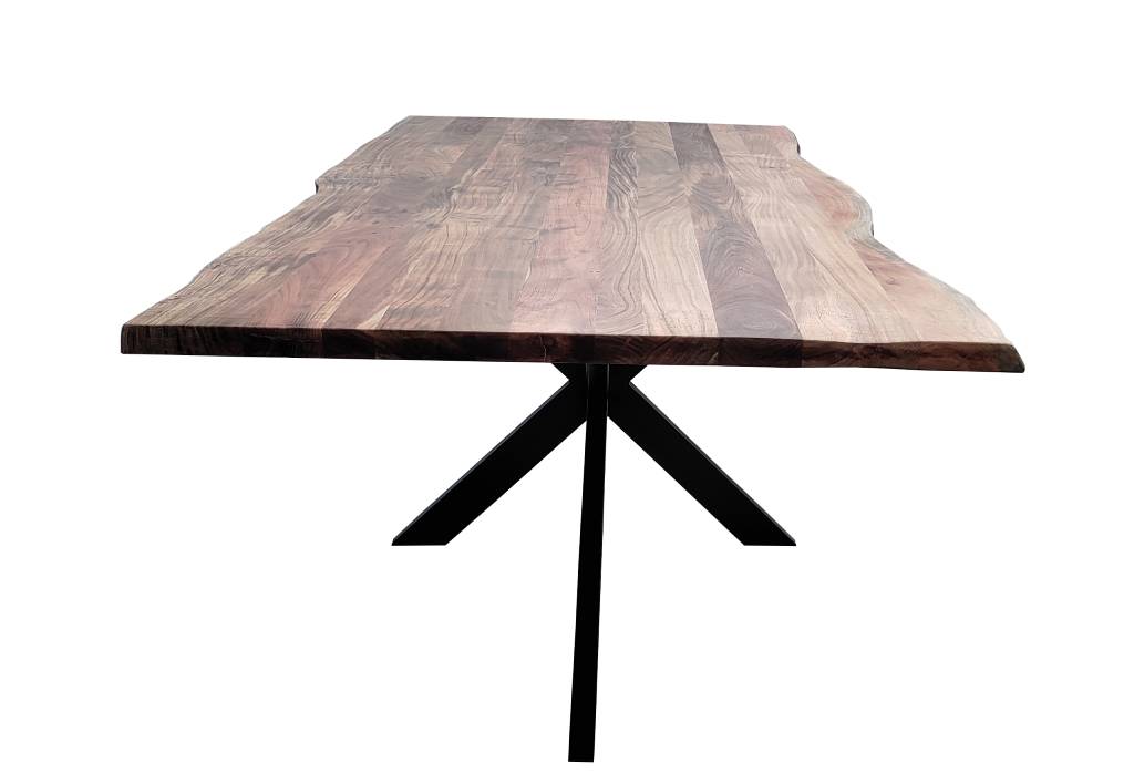 Elvix Live Edge 180CM Dining Table Plus 6 Chair Kit-Natural