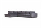 Kristvix Fabric 3 Seater RHF Chaise Sofa Bed-Dark Grey