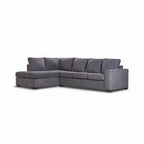 Kristvix Fabric 3 Seater LHF Chaise Sofa Bed -Dark Grey