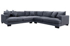 Manhattan Deep Seat Corner Fabric Lounge - Dark Grey