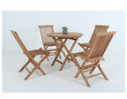 Balvix Outdoor 5PC Folding Dinning Set - Golden