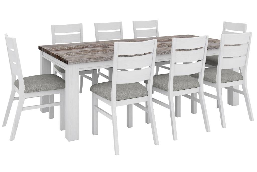 Homestead 225cm Dining Table Only-Vivid White