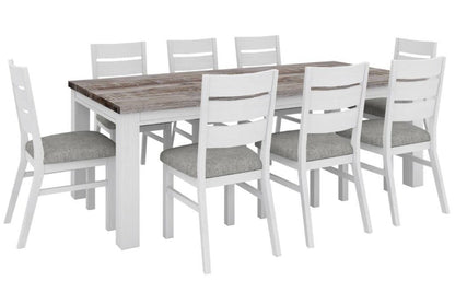 Homestead 225cm Dining Table 9PC Set-Vivid White