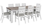 Homestead 225cm Dining Table 9PC Set-Vivid White