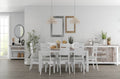 Homevix 225cm Dining Table 9PC Set-Vivid White