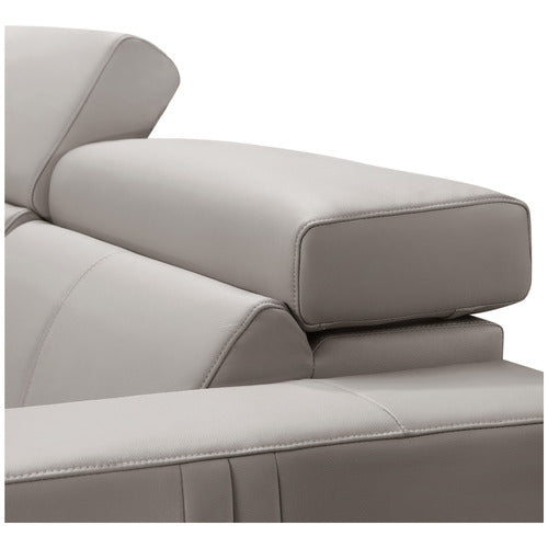 Tripoli Leather Modular Recliner Sofa Corner W/Electric Recliner-Rice Paper
