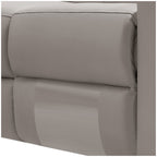 Tripvix Leather Modular Recliner Sofa Corner W/Electric Recliner-Rice Paper