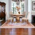 Utavix 135cm Round Dining Table Plus 4 Chairs- Honey Wash