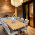 Utavix 230cm Dining Table Only- Honey Wash