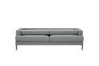 Riz Fabric 3 Seater Love Seat Sofa - Light Grey CLEARANCE