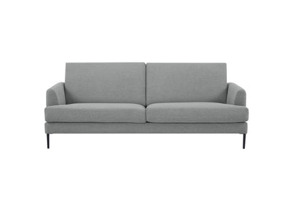 Riz Fabric 3 Seater Love Seat Sofa - Light Grey CLEARANCE