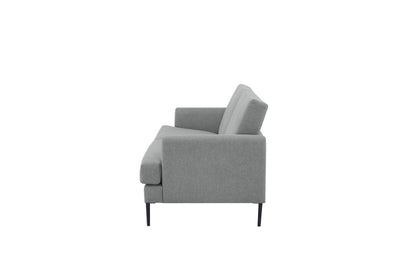 Riz Fabric 3 Seater Love Seat Sofa - Light Grey CLEARANCE