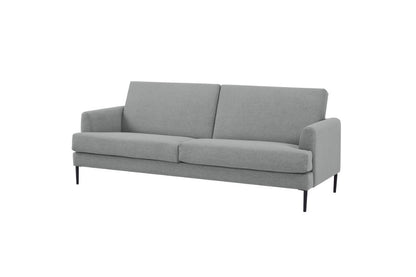 Riz Fabric 3 Seater Love Seat Sofa - Light Grey CLEARANCE