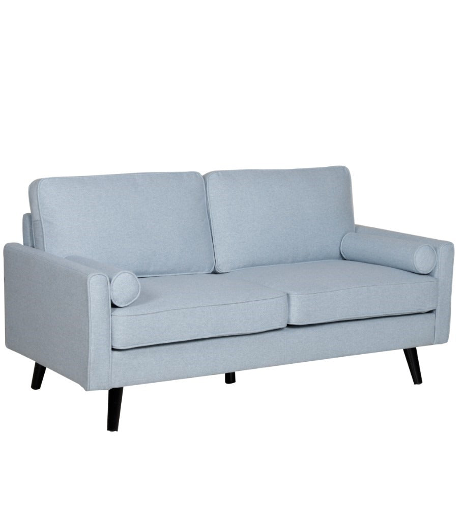 Cinta 3 Seater Love Seat Fabric Sofa - Light Blue CLEARANCE