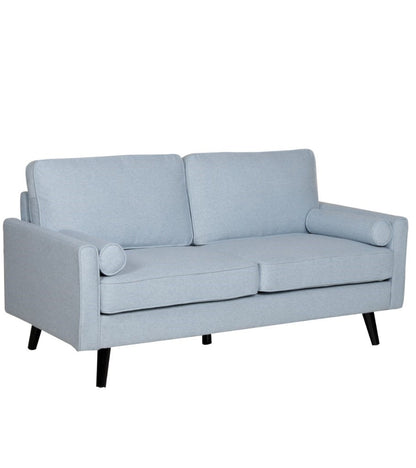 Cinta 2 Seater Love Seat Fabric Sofa - Light Blue CLEARANCE