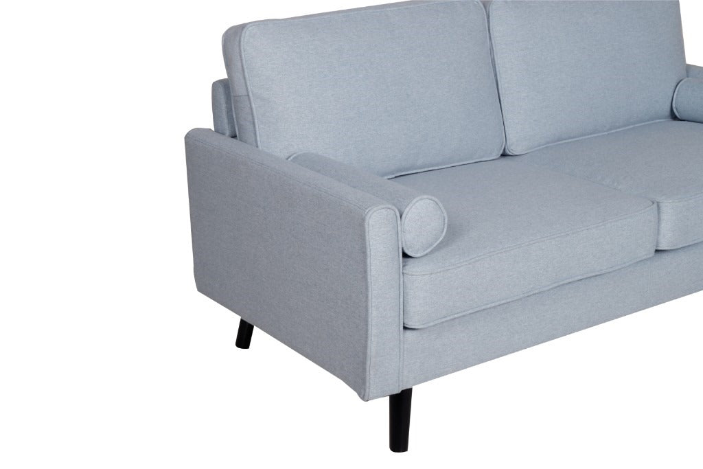 Cinta 3 Seater Love Seat Fabric Sofa - Light Blue CLEARANCE