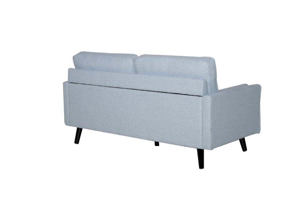 Cinta 3 Seater Love Seat Fabric Sofa - Light Blue CLEARANCE