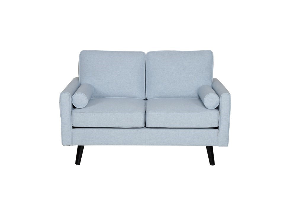 Cinta 3 Seater Love Seat Fabric Sofa - Light Blue CLEARANCE