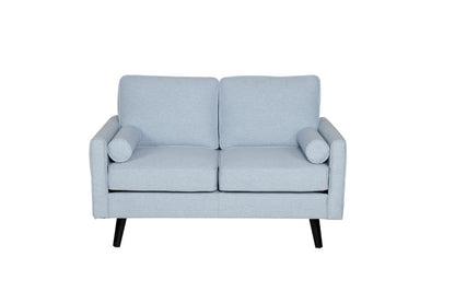 Cinta 3 Seater Love Seat Fabric Sofa - Light Blue CLEARANCE