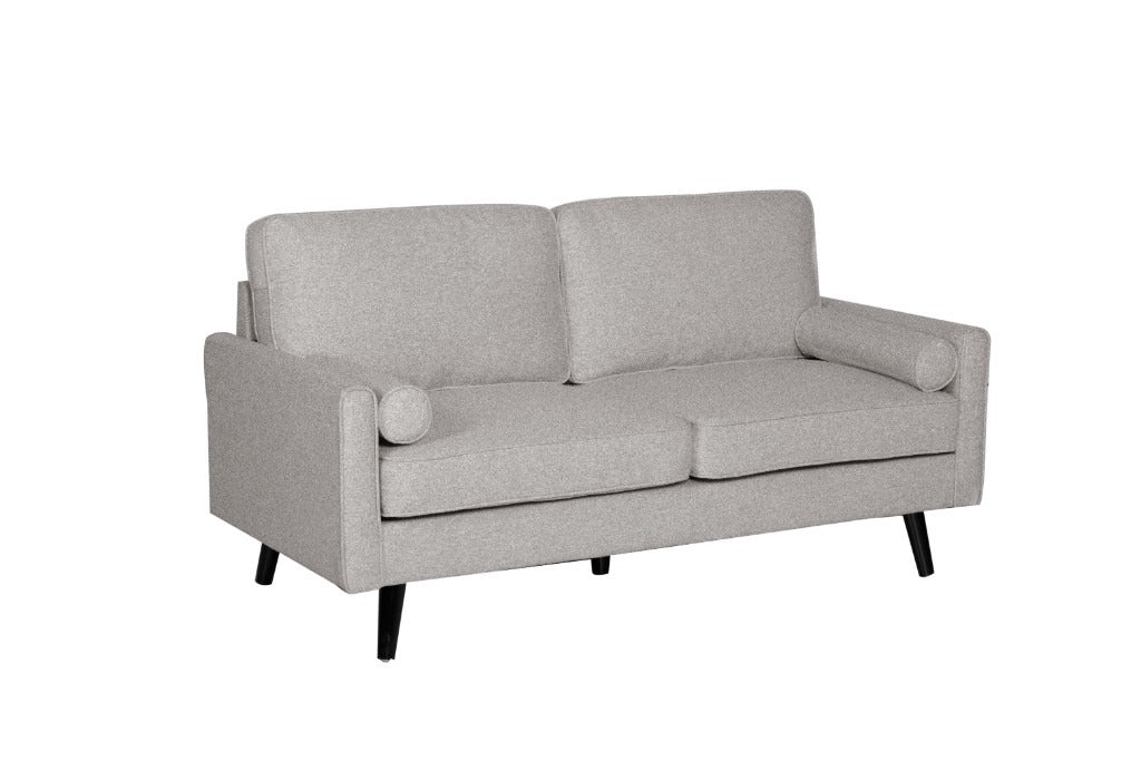 Cinta 3 Seater Love Seat Fabric Sofa - Light Grey CLEARANCE