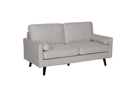 Cinta 3 Seater Love Seat Fabric Sofa - Light Grey CLEARANCE